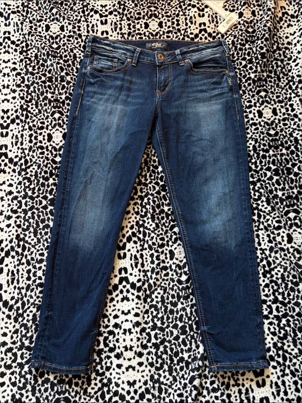 Silver Jeans Indigo Ankle Skinny Crop